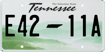TN license plate E4211A