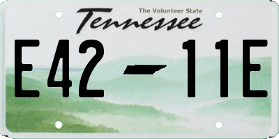 TN license plate E4211E
