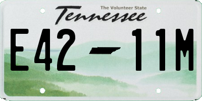 TN license plate E4211M