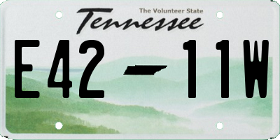 TN license plate E4211W