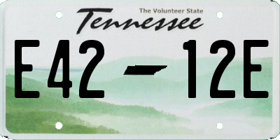 TN license plate E4212E