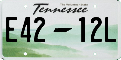TN license plate E4212L
