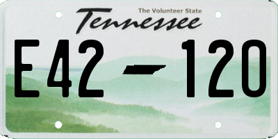 TN license plate E4212O