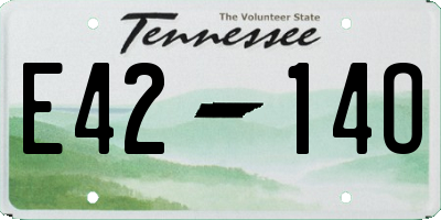 TN license plate E4214O