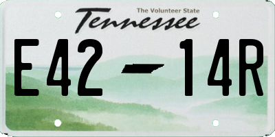 TN license plate E4214R