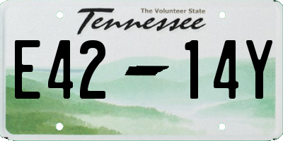 TN license plate E4214Y