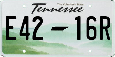 TN license plate E4216R