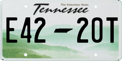 TN license plate E4220T