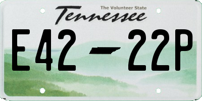 TN license plate E4222P