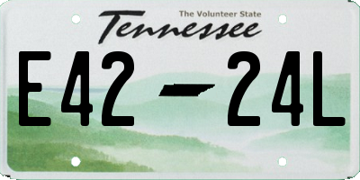 TN license plate E4224L