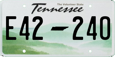 TN license plate E4224O
