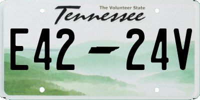 TN license plate E4224V