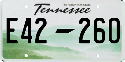 TN license plate E4226O