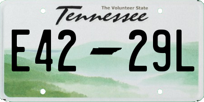 TN license plate E4229L
