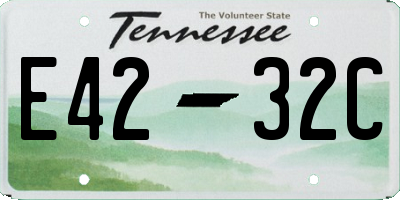 TN license plate E4232C
