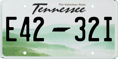 TN license plate E4232I