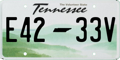 TN license plate E4233V