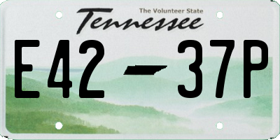 TN license plate E4237P