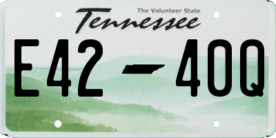 TN license plate E4240Q