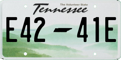 TN license plate E4241E