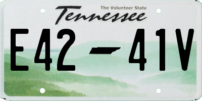TN license plate E4241V
