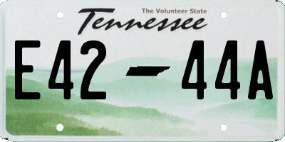 TN license plate E4244A