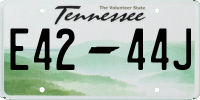 TN license plate E4244J