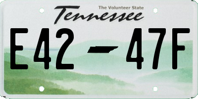 TN license plate E4247F