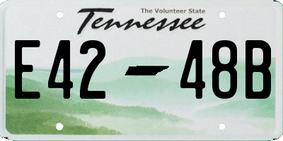 TN license plate E4248B