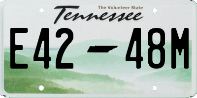 TN license plate E4248M