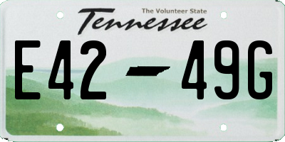 TN license plate E4249G