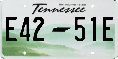 TN license plate E4251E