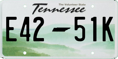TN license plate E4251K