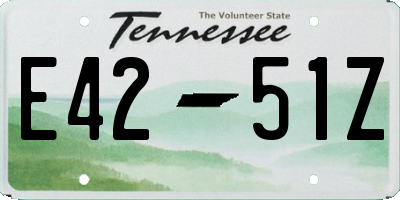 TN license plate E4251Z