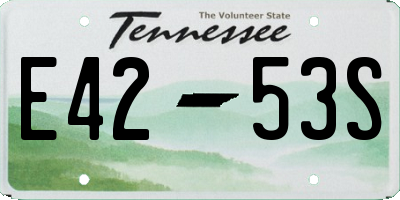 TN license plate E4253S