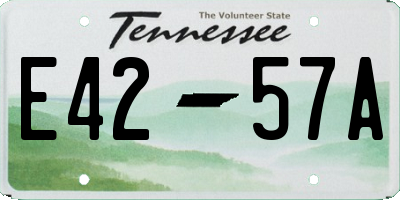 TN license plate E4257A