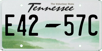 TN license plate E4257C
