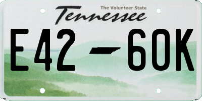 TN license plate E4260K