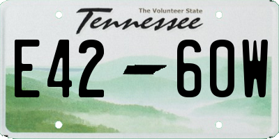 TN license plate E4260W