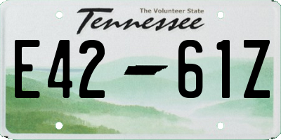 TN license plate E4261Z