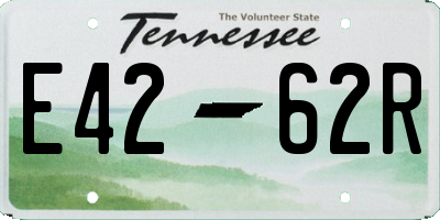 TN license plate E4262R
