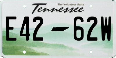 TN license plate E4262W