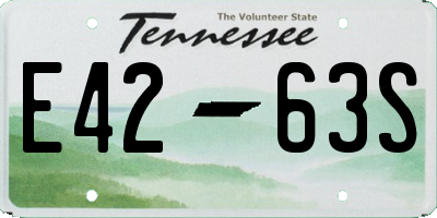TN license plate E4263S