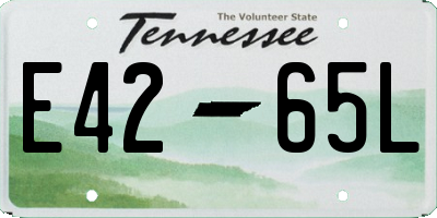 TN license plate E4265L