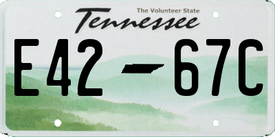 TN license plate E4267C