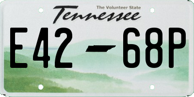 TN license plate E4268P