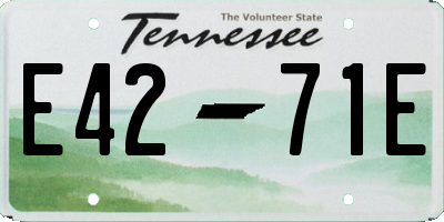 TN license plate E4271E