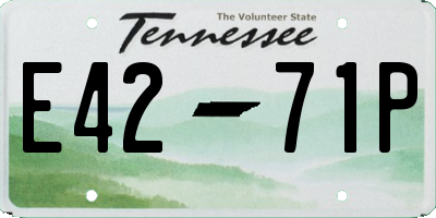 TN license plate E4271P