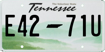 TN license plate E4271U