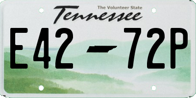TN license plate E4272P